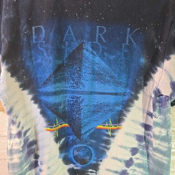 Vintage Y2K Pink Floyd The Dark Side Of The Moon T-Shirt Size M Tie-Dye - Picture 4 of 5